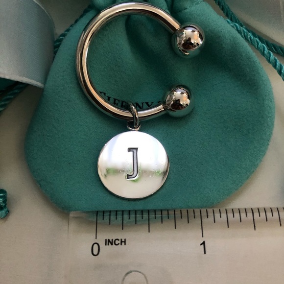 Tiffany & Co “J” Alphabet Key Ring - Picture 1 of 6